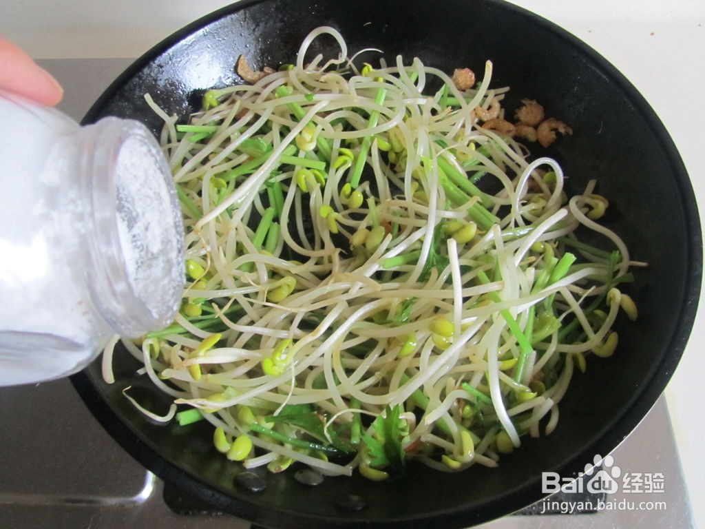 海米芹菜炒豆芽怎么做