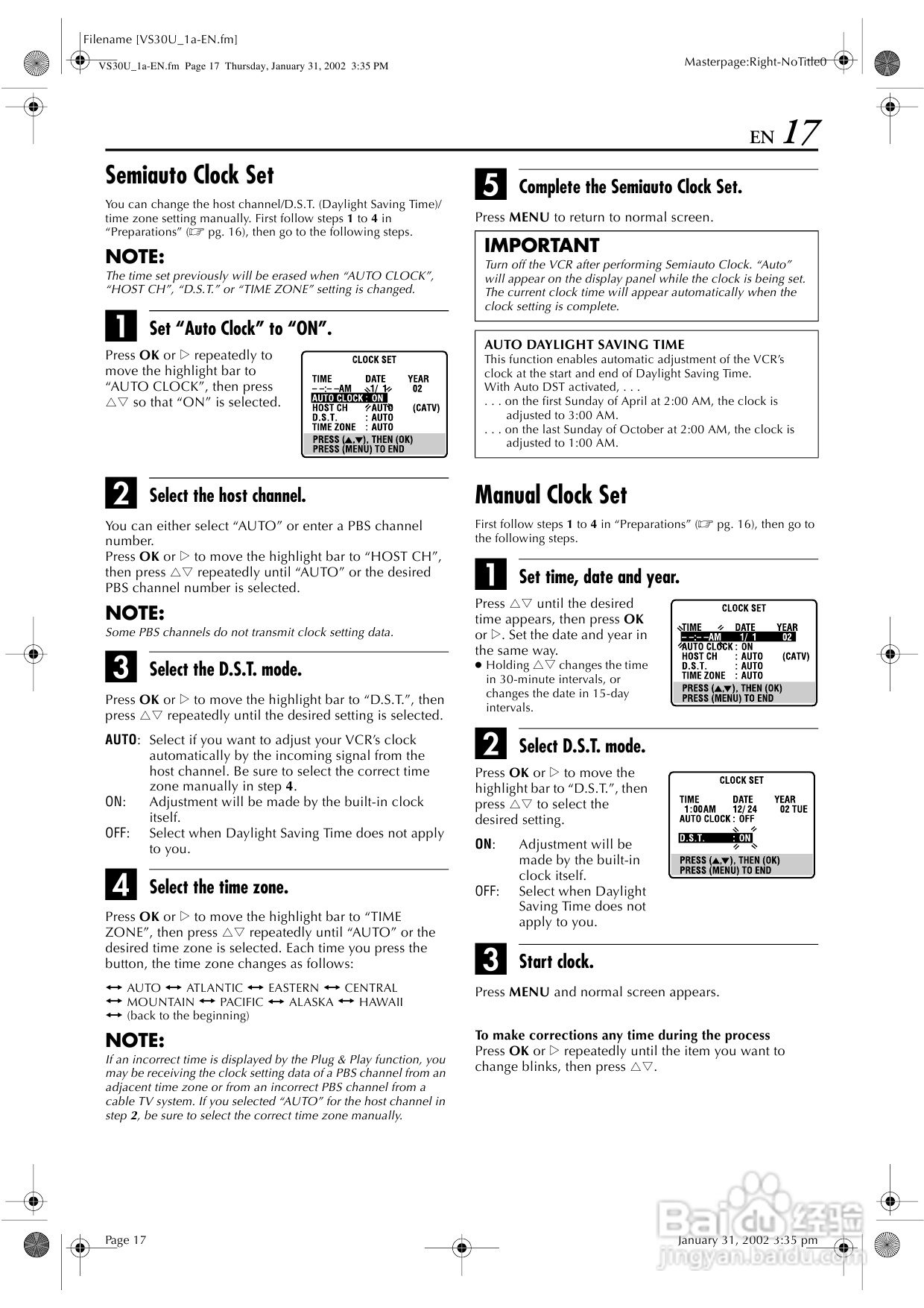 JVC SR-VS30U播放机说明书:[1]