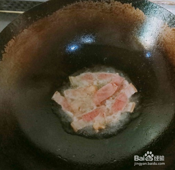 腊肉荷兰豆的做法
