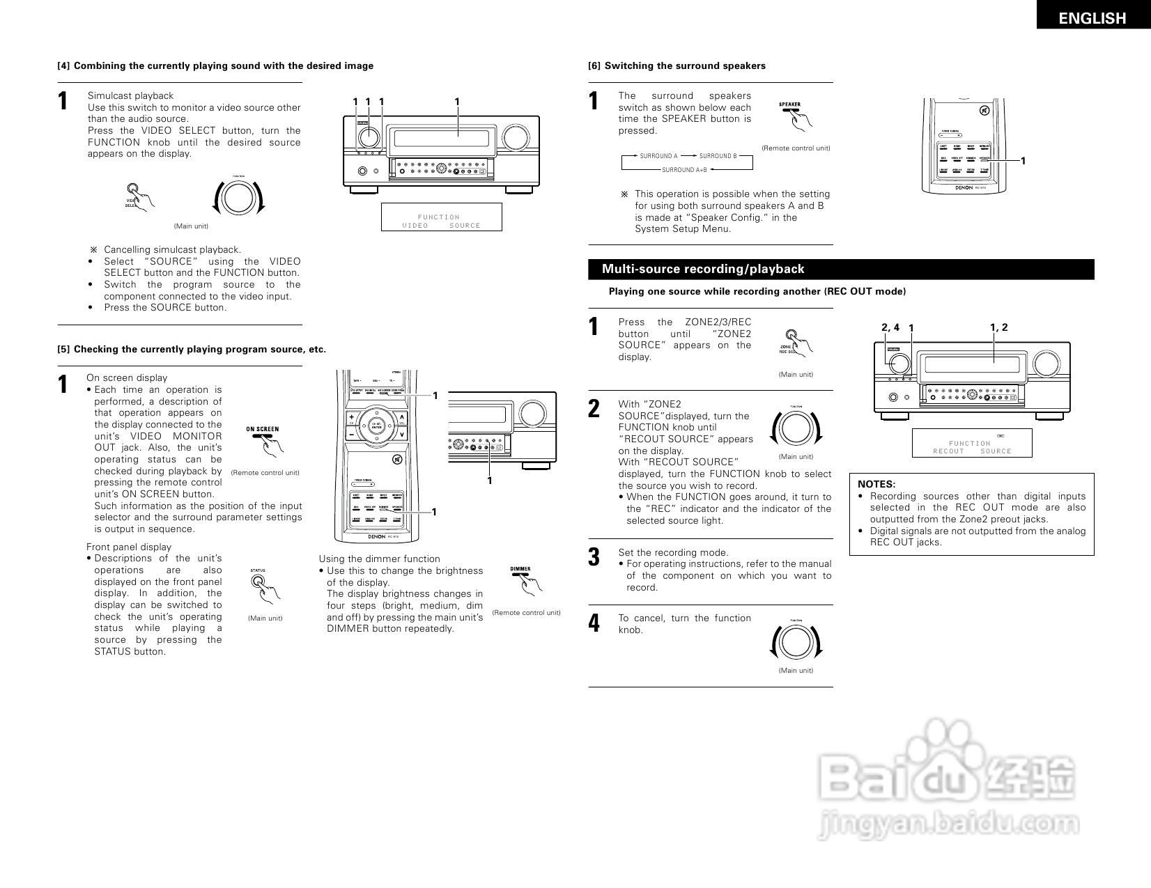 DENON AVR-3805收音环绕扩音机操作说明书:[2]