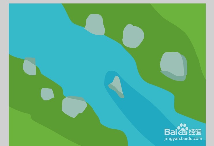 Flash绘制小溪的场景