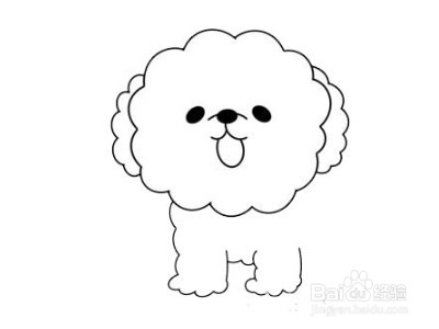 怎么画出一只可爱的黄色泰迪
