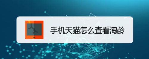 手机天猫怎么查看淘龄