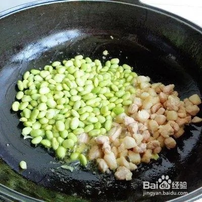 毛豆炒肉丁
