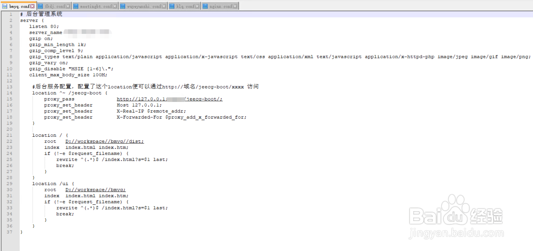 nginx转发配置——多项目单独部署