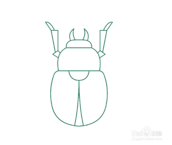 如何画甲虫的简笔画