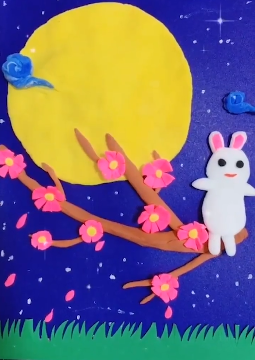幼儿手工中秋剪贴画怎么做