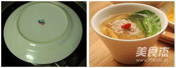 山药肉圆蒸鲜汤