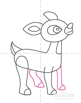 如何绘制卡通小鹿