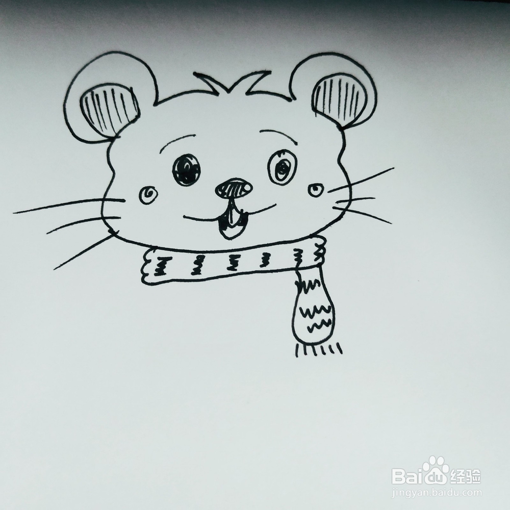 怎么来画一只肥胖的老鼠简笔画呢？