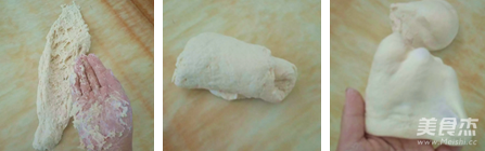 手工揉面豆沙花朵面包