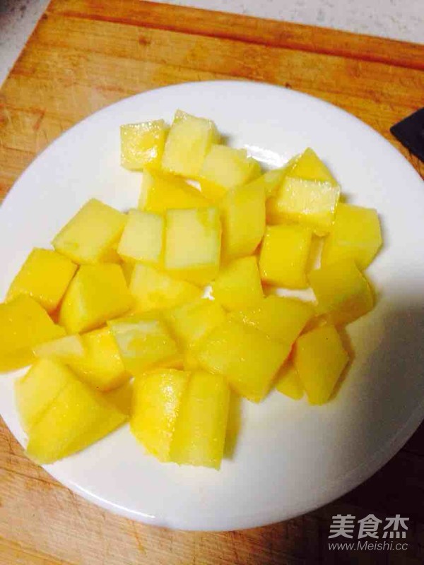 芒果紫薯糯米丸子