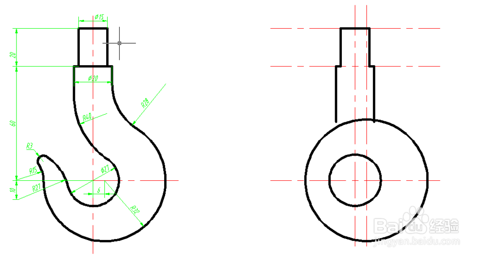 CAD如何绘制吊钩？