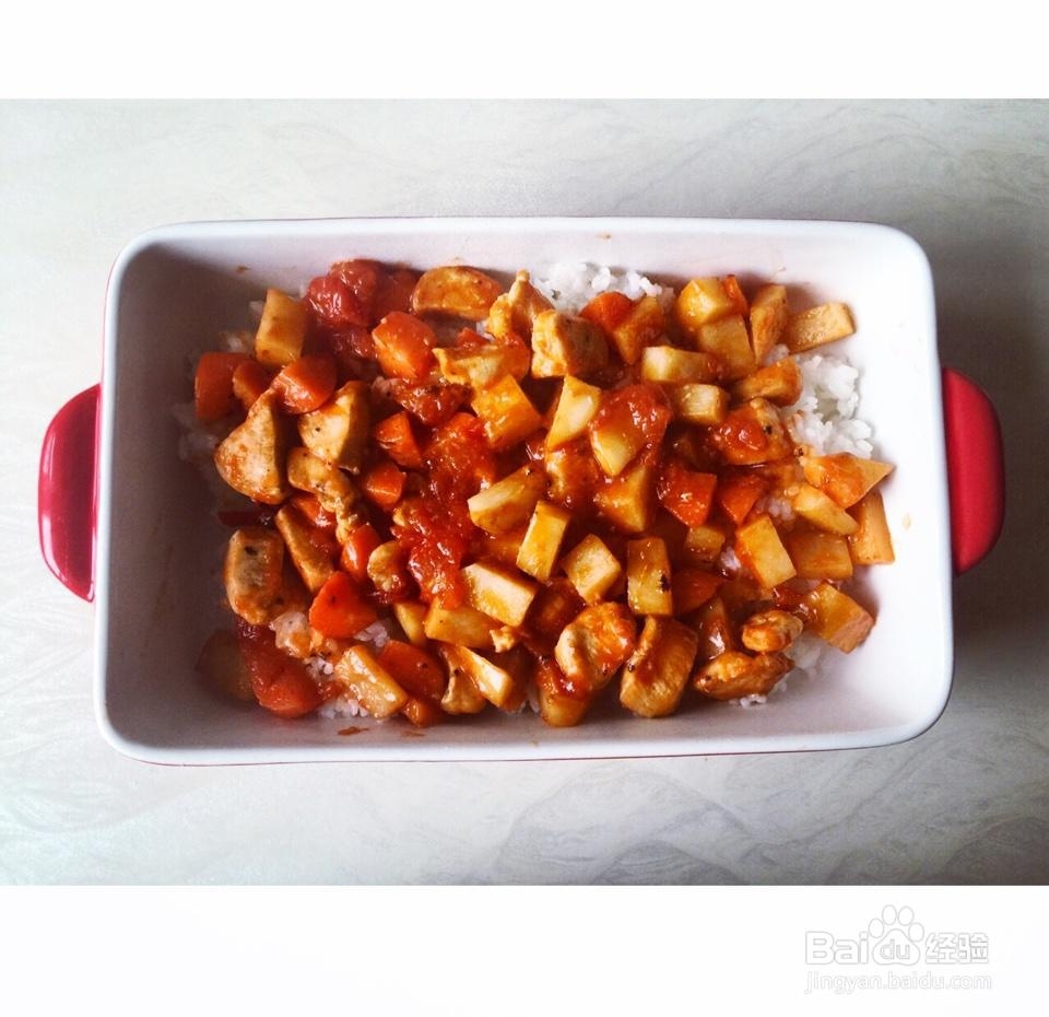 小白也可以做的番茄鸡肉浓情焗饭