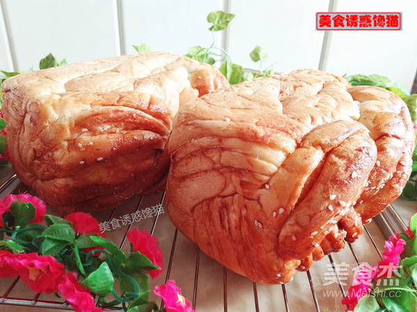 辫子肉松吐司(一次性发酵)