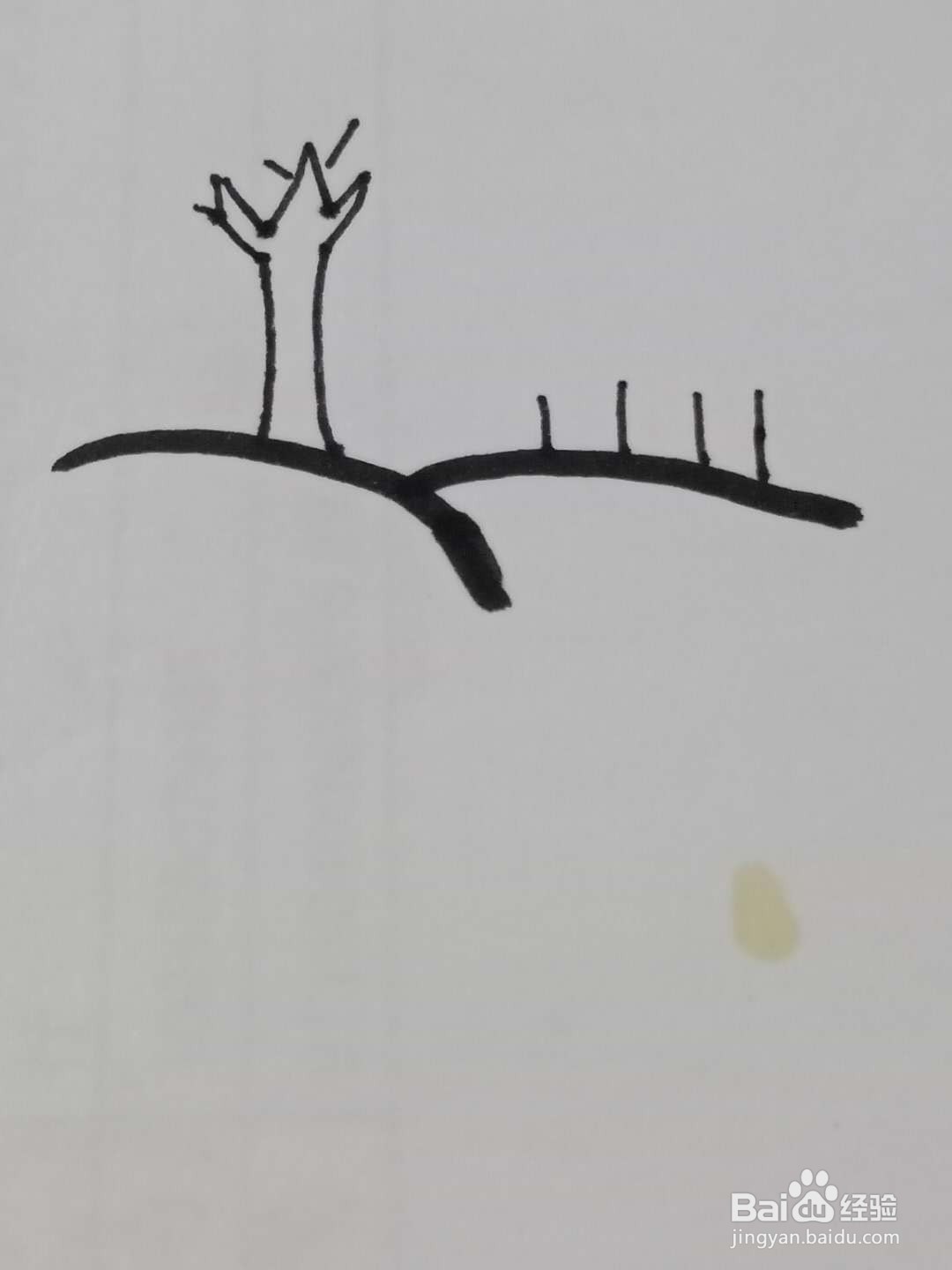 怎样画山坡上的树