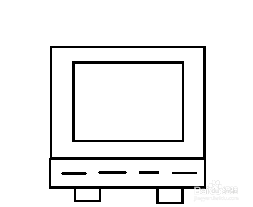 如何画电视机的简笔画