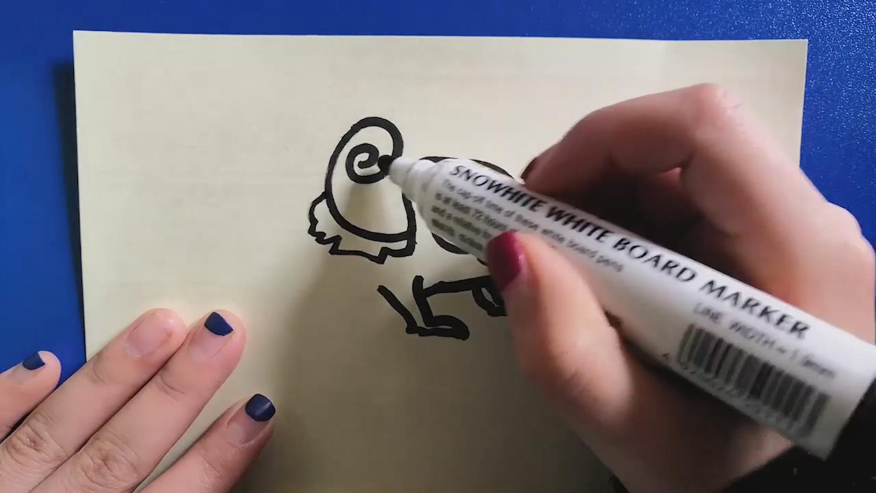 卡通变色龙怎样画？