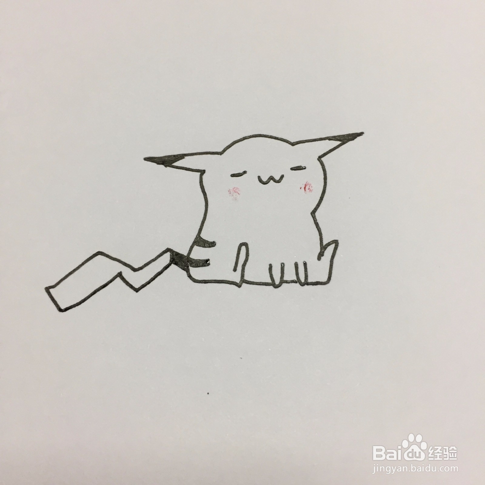 皮卡丘的简笔画
