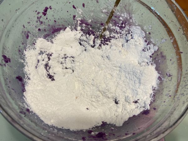 芝士流心紫薯饼