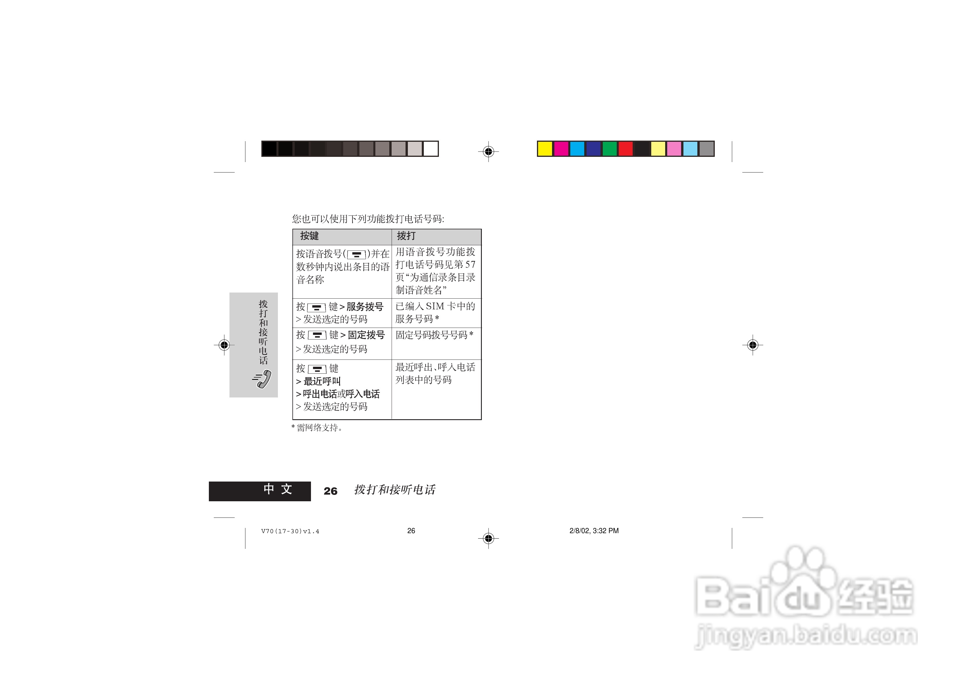 摩托罗拉V70手机使用说明书:[3]