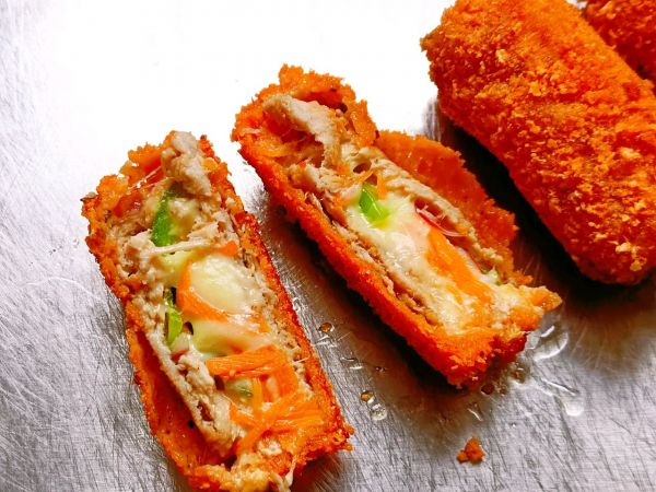 芝士时蔬炸猪排