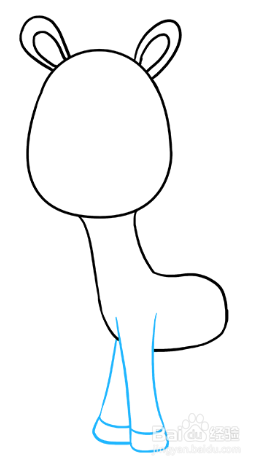 然后,画出两条前腿.