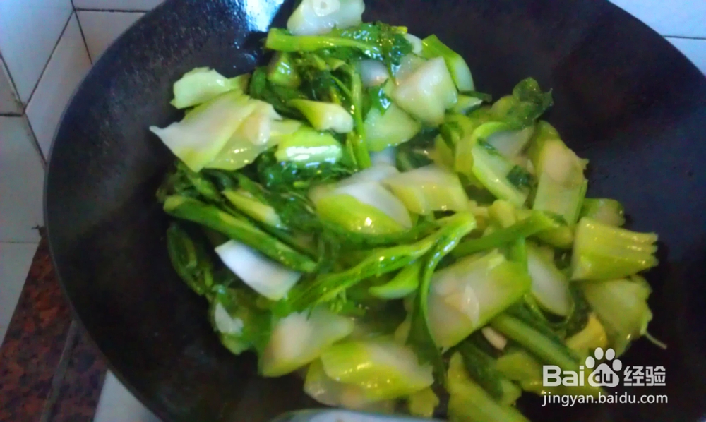 健康素食--蒜香大芥菜
