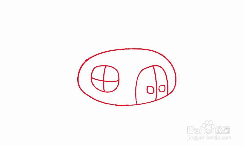 简笔画椭圆房子怎么画？
