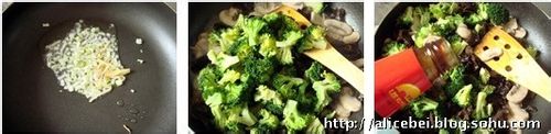 学做口蘑西兰花