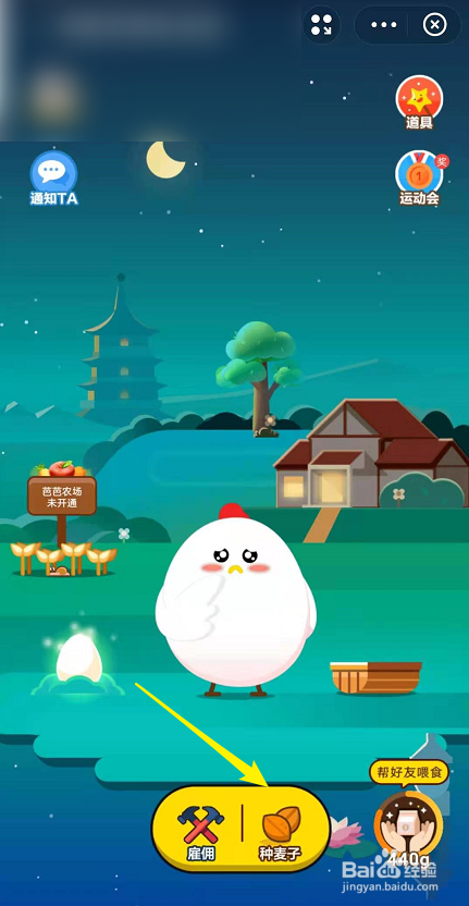 支付宝蚂蚁庄园如何给好友种麦子