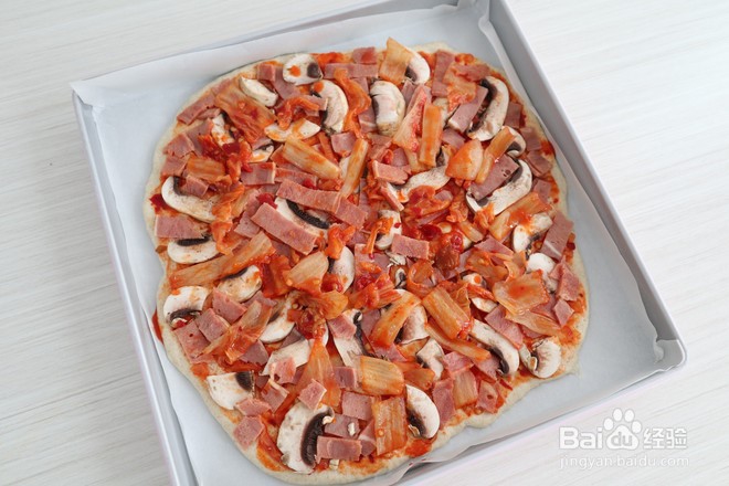 泡菜披萨的做法