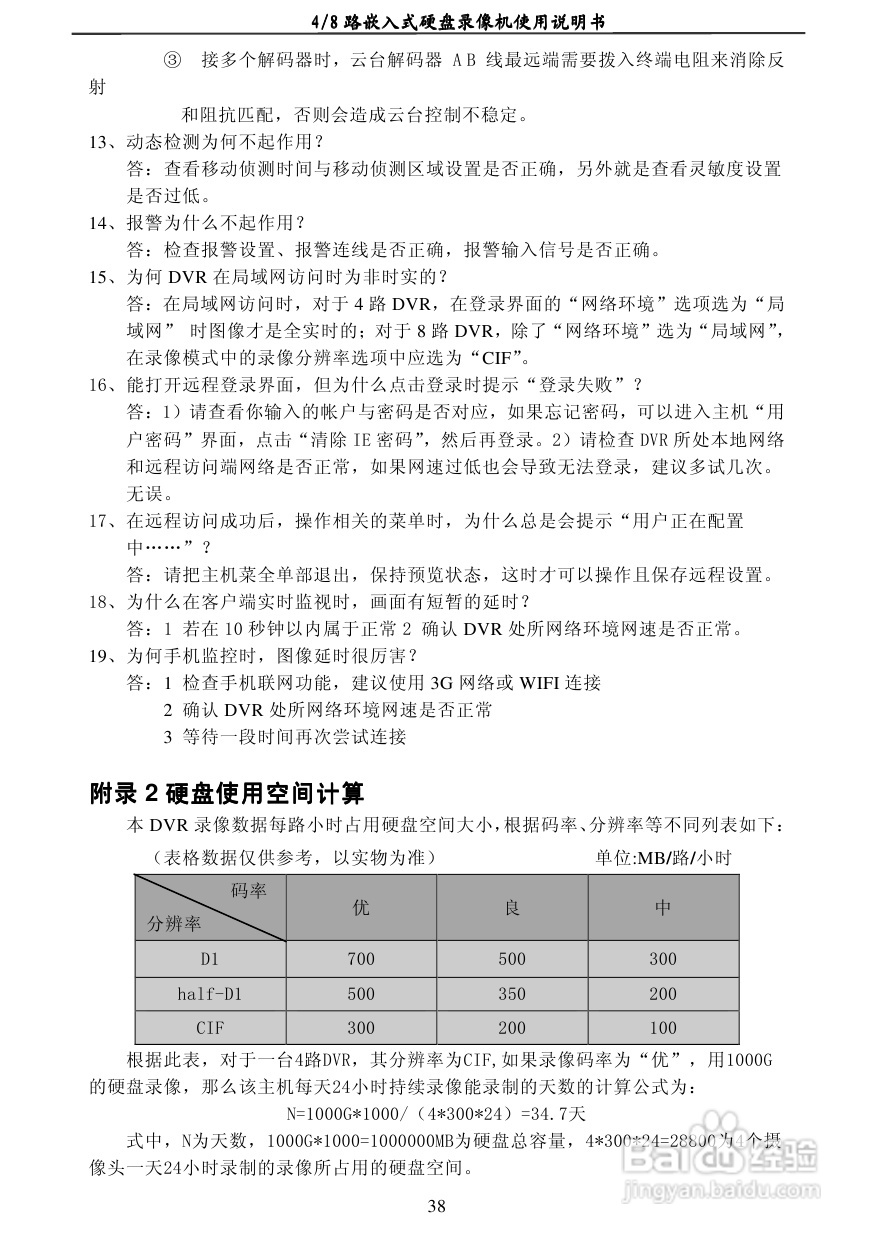 7604AD 4/8路嵌入式数字硬盘像机使用说明书:[3]