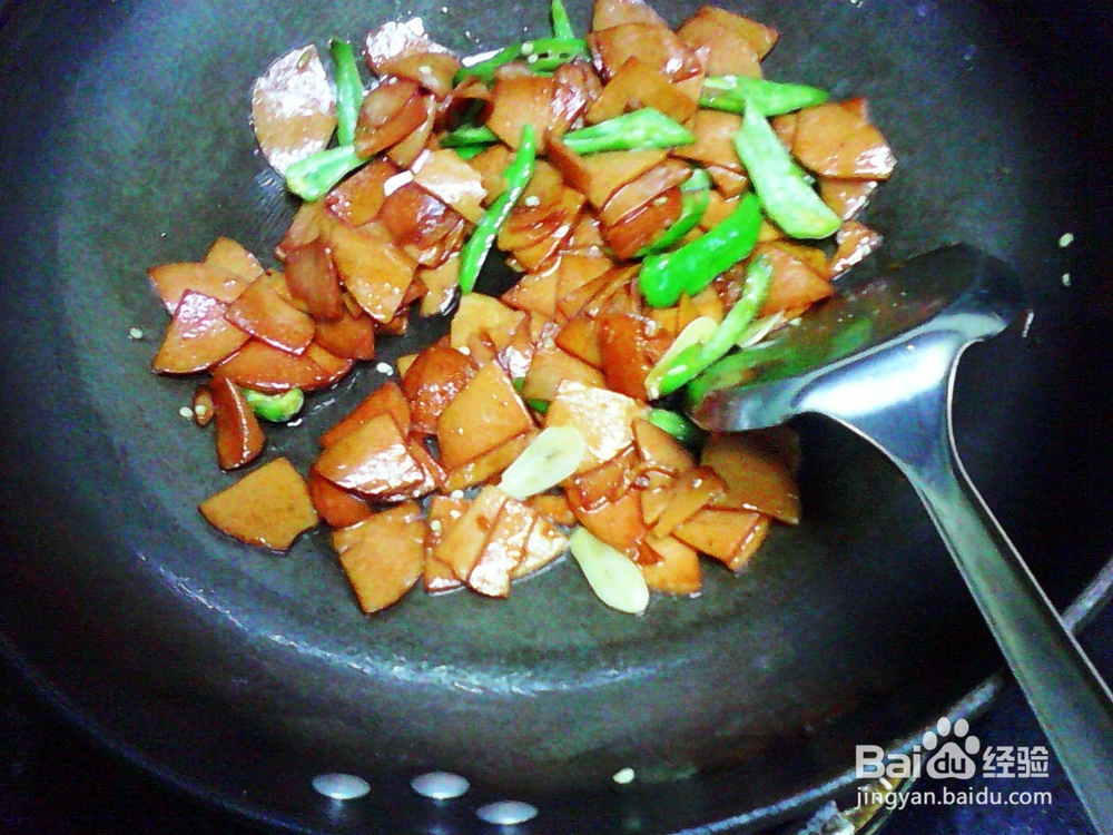 怎样炒蒜香美味火腿