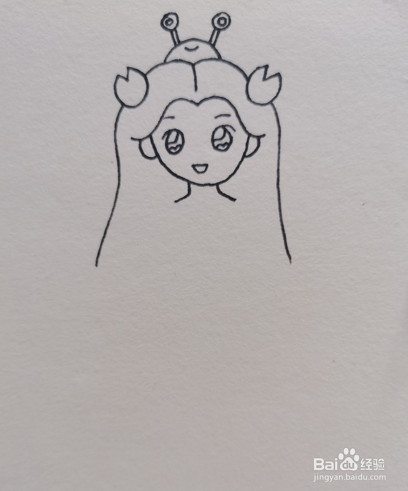 怎样画简笔画——巨蟹座公主