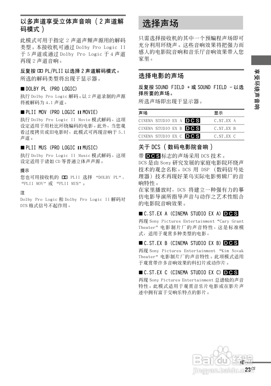 索尼HT-SL500家庭影院使用说明书:[4]