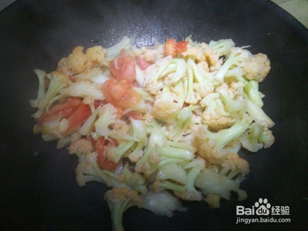 炒花菜的制作方法