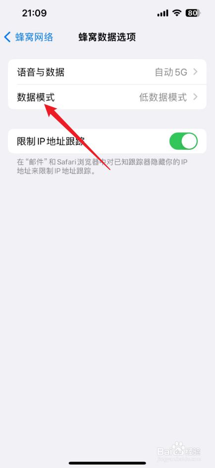 苹果手机低数据模式怎么关