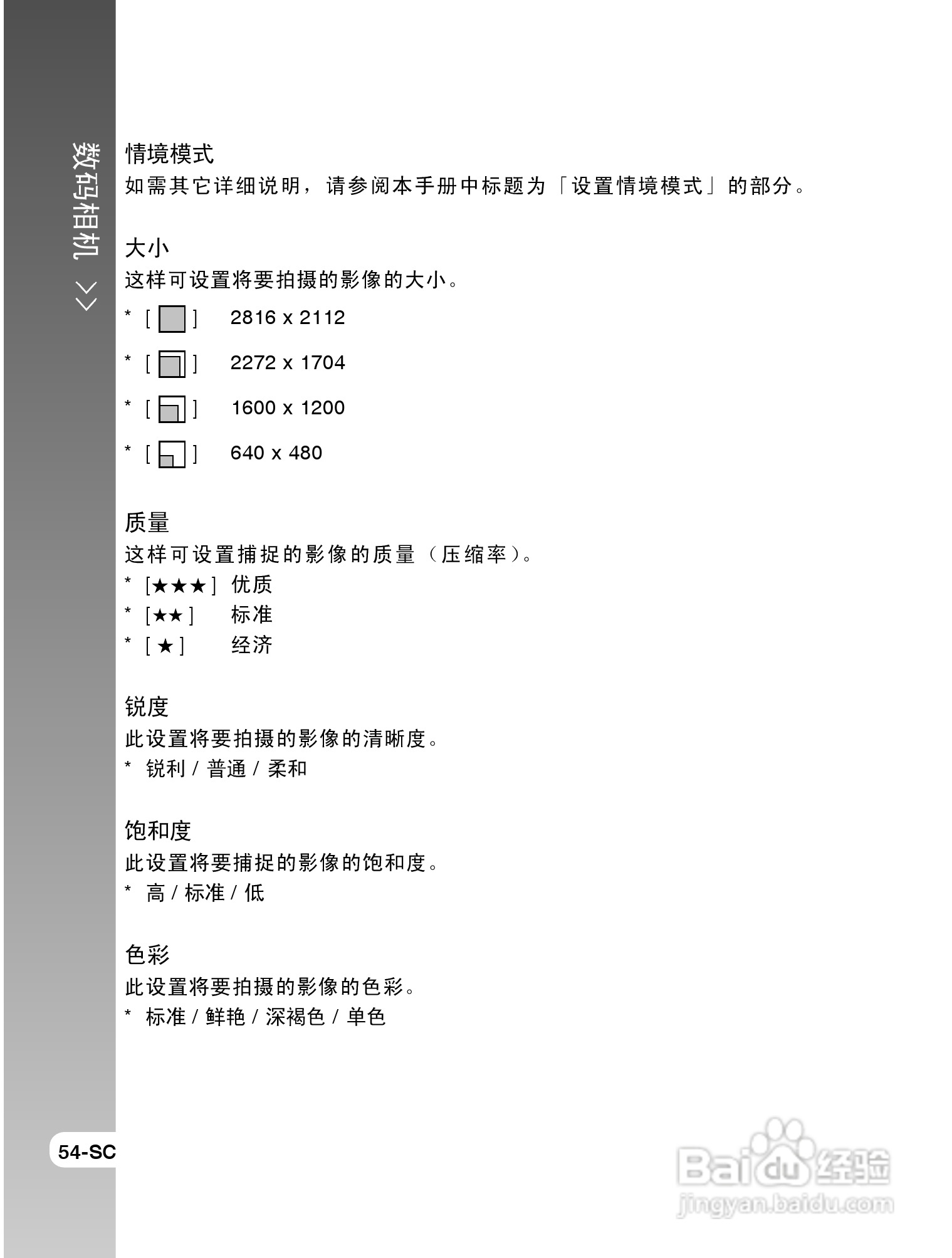 拍得丽SL-63型数码相机使用说明书:[6]