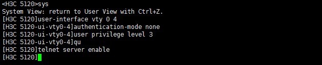 如何在华三交换机上配置Telnet远程登录