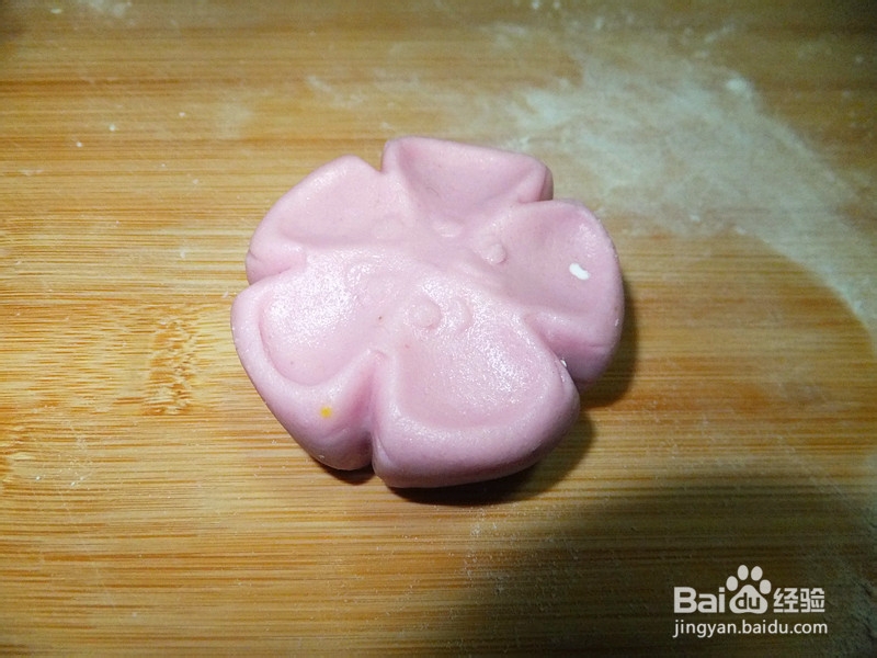 梅花豆沙糯米团