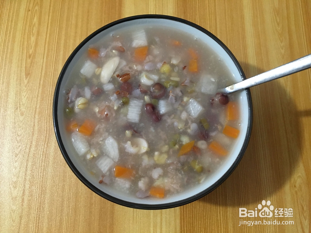 淮山胡萝卜八宝米粥的做法