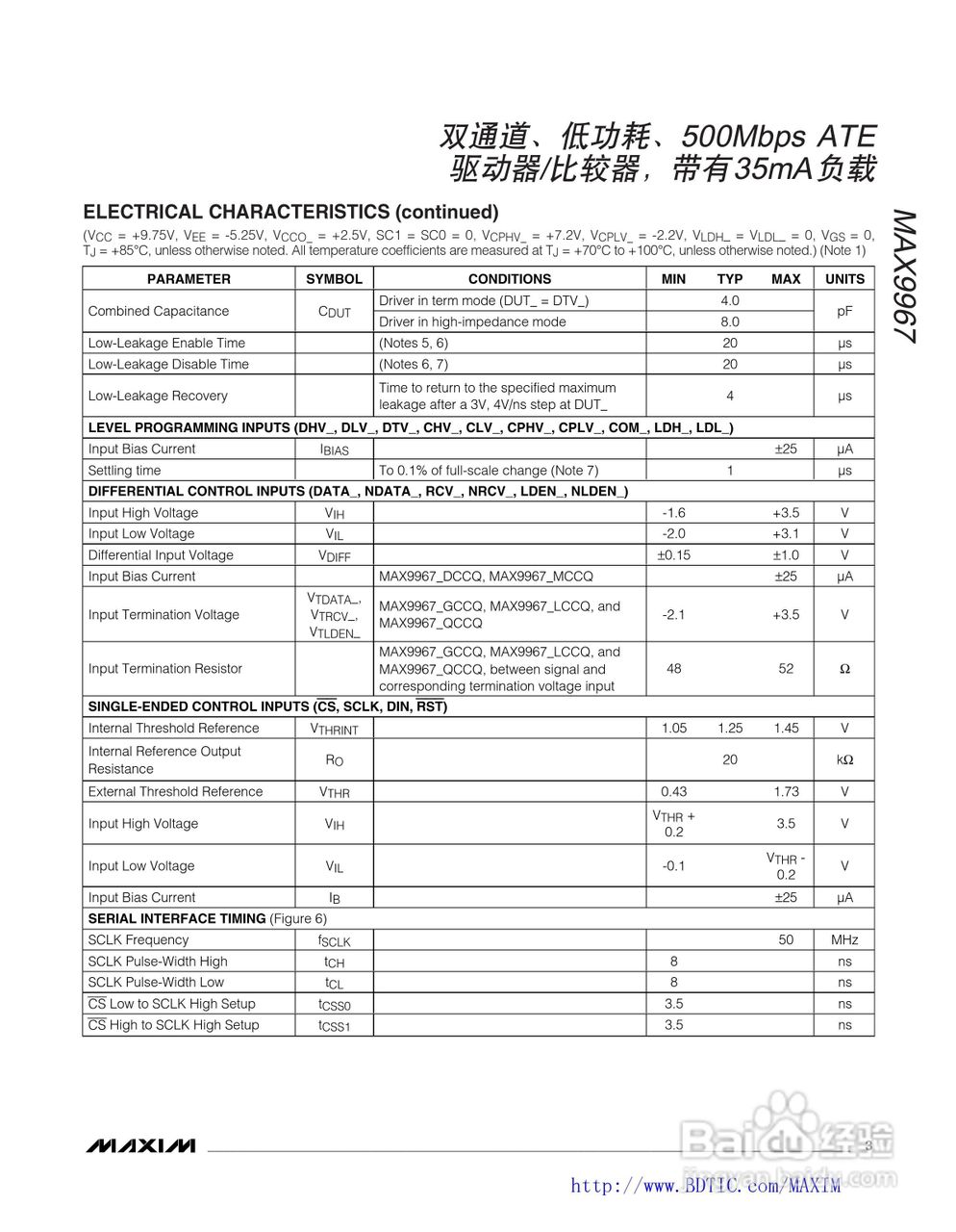 MAXIM MAX9967驱动器说明书:[1]