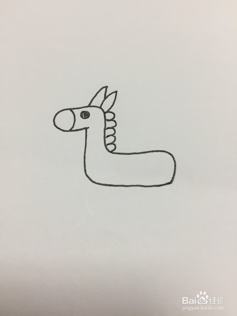 简单的画小毛驴