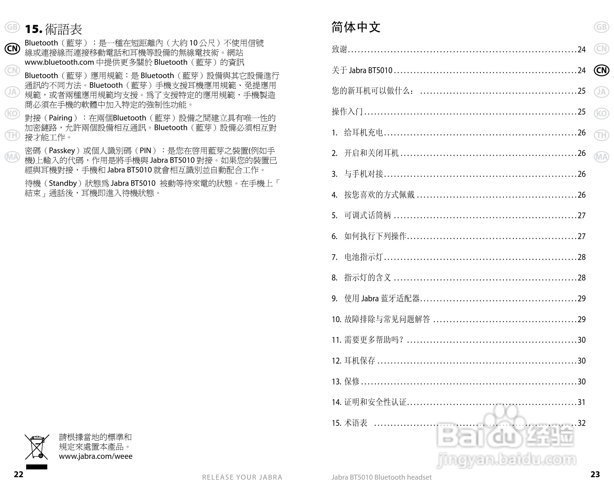 Jabra BT5010蓝牙耳机使用手冊:[2]