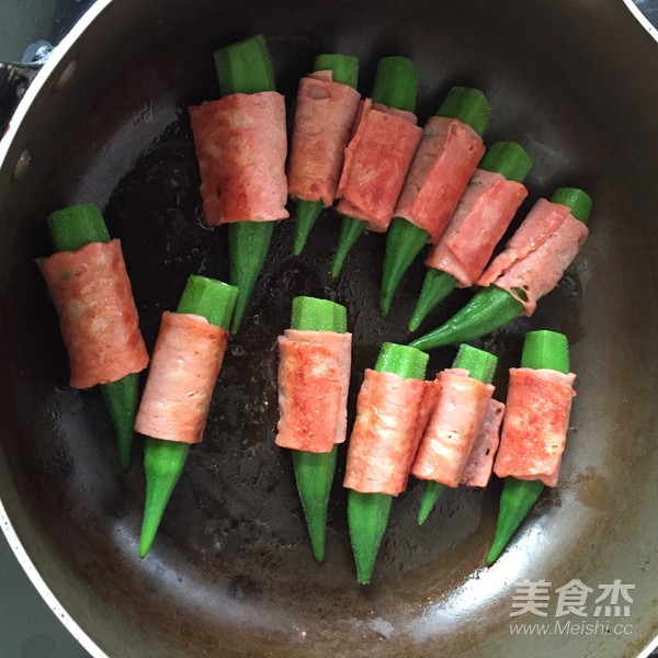 培根秋葵卷的做法