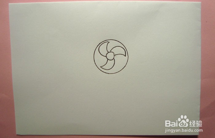 硬币简笔画之小台式电风扇