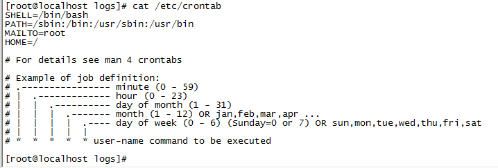 linux下如何设置contab
