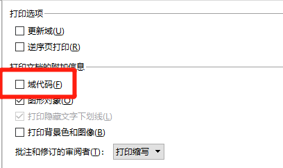 word怎样取消打印域代码