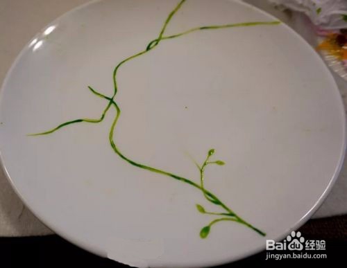 手绘餐饮盘子风景图